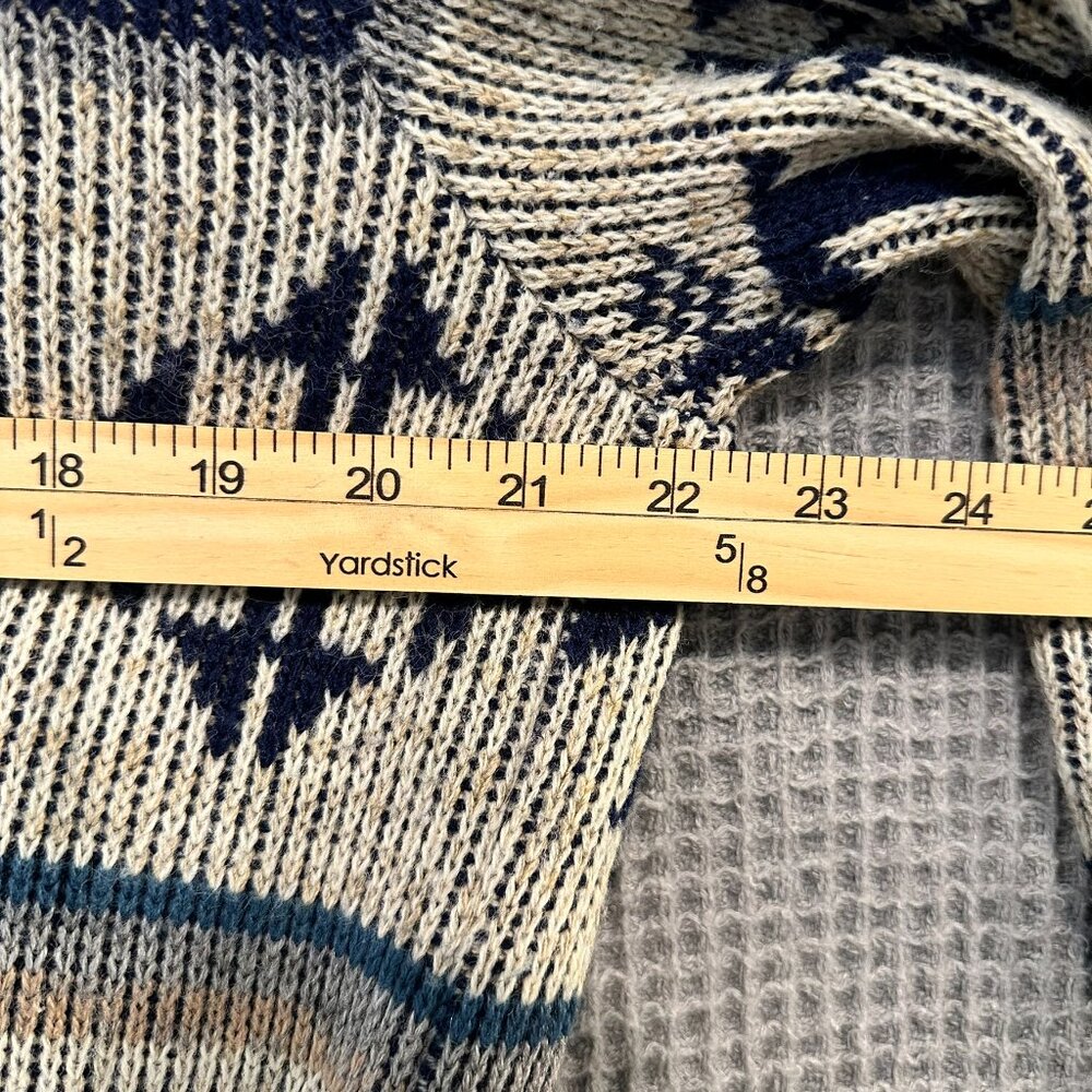 Vtg 70s 80s Dimension By Milford Southwest Llama Aztec Cardigan Sweater Lrg USA - Picture 5 of 13